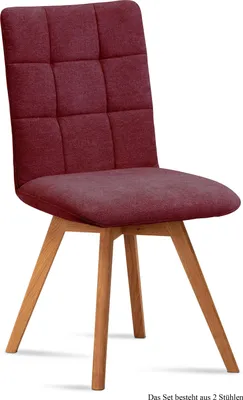 Produktbild von Esszimmerstuhl (2er-Set) Dinny 47x91x60 Eiche geölt/Marsala