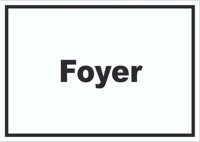 Produktbild von Foyer Schild mit Text Eingangshalle Empfangshalle waagerecht A4 (210x297mm)