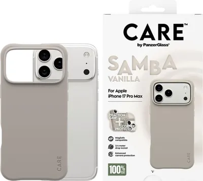 Zdjęcie produktu dla PanzerGlass CARE™ by ® Samba Case Vanilla w. MagSafe iPhone 17 Pro Max, Pokrowiec, Apple, Apple - iPhone 17 Pro Max, Beżowy