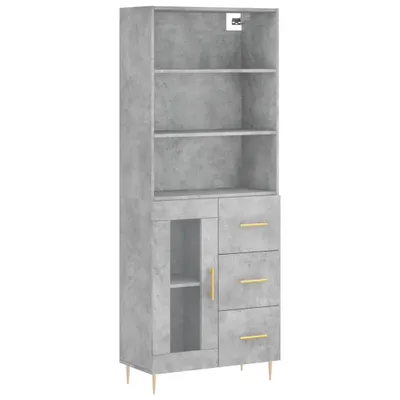 Produktbild von Highboard Betongrau 69,5x34x180 cm Holzwerkstoff