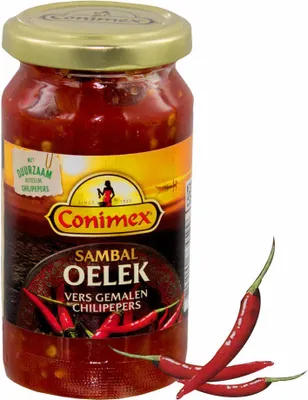 Produktbild von Conimex Sambal Oelek, indonesische Würzsauce aus gemahlenen Chilischoten, 200g