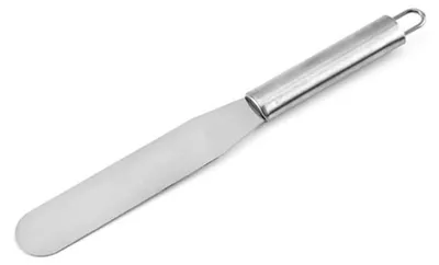 Image de Spatule en acier inoxydable - Lame de 6 pouces - Pour la cuisine, la pâtisserie et la décoration de gâteaux - Argentée