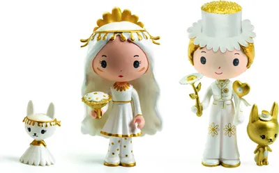 Image de Figurines Tinyly des mariés Marguerite et Léopold, Djeco