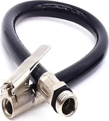 Produktbild von Reifenfüller Schlauch (1 Stück) mit Ventilverlängerung | Autoventil Adapter für Luftdruckprüfer & Druckluft Reifenfüller