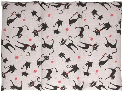 Produktbild von GIRAFFENLAND Leinsamenkissen groß 40x30cm - 3-Kammer - Katze-Mimi - Wärmekissen - Körnerkissen