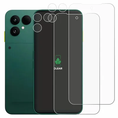 Produktbild von 2x ScreenLeaf Schutzfolie für Fairphone 6 (Display+Kamera) nachhaltiger Displayschutz Display Schutz Folie Klar Transparent