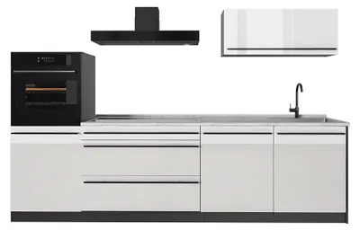 Imagen del producto de Mueble de cocina Vicco R-Line Blanco alto brillo/Antracita 280 cm encimera Mármol, Model 66479