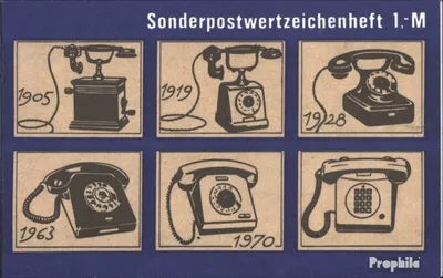 Produktbild von Briefmarken DDR 1983 Mi SMHD12d (kompl.Ausg.) postfrisch Fernsprechapperat