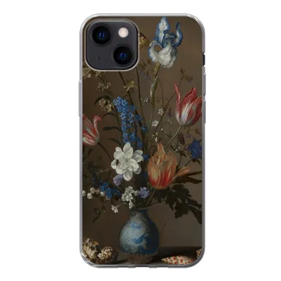 Produktbild von MuchoWow® Handyhülle Schutzhülle Hülle für iPhone 13 Blumen in einer Wan-Li-Vase und Muscheln - Gemälde von Balthasar van der Ast Silikon Softcase Handy Hülle - Karteninhaber
