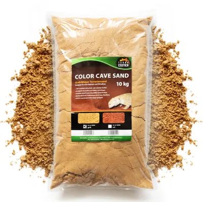 Produktbild von Terra Exotica Color Cave Sand Gelb 10 kg – Grabfähiger Terrariensand für Höhlen & Verstecke