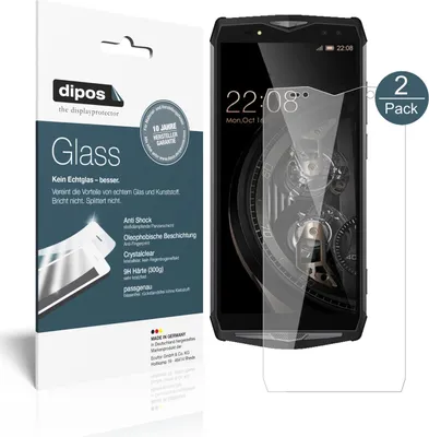 Produktbild von 2x dipos Glass klar Ulefone Power 5