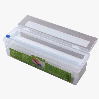 Folienspender mit Schneider, nachfüllbar, 34x9,5x9,5 cm, transparent