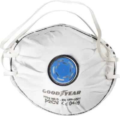 Image de Masque de protection Goodyear FFP2 valve à charbon actif Mod. G122/IN92CV Work