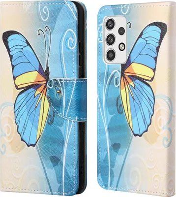 Produktbild von Samsung Galaxy A23 Hülle - Coverup Klapphülle - Blauer Schmetterling