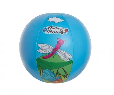 Produktbild von Aufblasbarer Wasserball aus Vinyl blau 29 cm für Kinder ab 3 Jahren, Strand & Schwimmbad