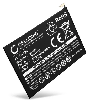Produktbild von CELLONIC Akku kompatibel mit Apple iPad mini 5 (2019) - A2124, A2126, A1725 – Akku 5120mAh