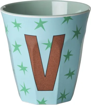 Produktbild von Rice Melamin Becher Medium Buchstaben Sterne V
