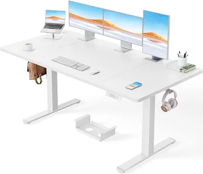 Imagen del producto de Escritorio de altura ajustable, 160x80 cm, con capacidad de carga de 100 kg