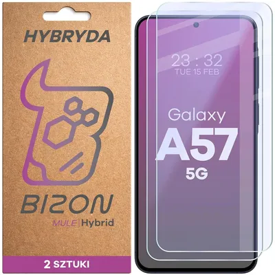 Produktbild von 2x Flexibles Hybridglas für Galaxy A57 5G, Bizon Hybrid Mule Duo