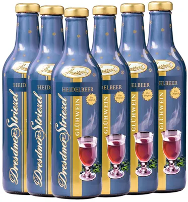 Produktbild von 6x Vorteils-Weinpaket Dresdner Striezel Glühwein Heidelbeer - Lausitzer