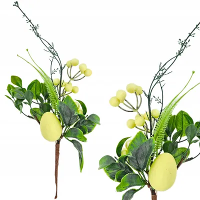 Produktbild von Akces Künstlicher Osterzweig Gelbe Dekoration 30cm