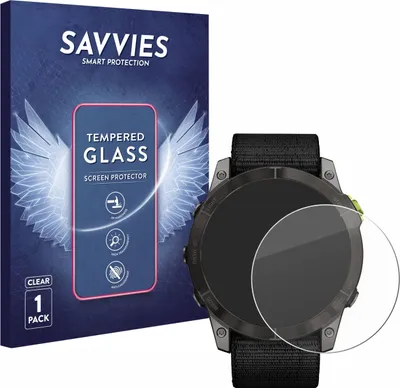 Produktbild von Savvies Schutzglas für Garmin Enduro 2 Displayschutz 9H Glas klar transparent