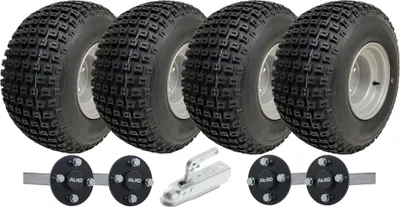Immagine prodotto di 18x9.50-8 Doppio asse ATV Knobby Quad Trailer Kit ruote, assi ALKO e gancio 408kg