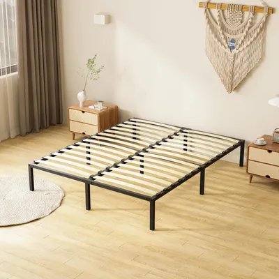 Produktbild von TEENO Lattenrost 140 x 200 cm, Lattenrost mit 9 Beinen, robustes Metallgestell, 26 cm Höhe, Bettgestell 140 x 200 cm mit Lattenrost, Doppelbett