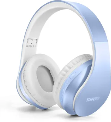 Produktbild von Bluetooth-Kopfhörer, Wireless-Kopfhörer über dem Ohr mit Mikrofon, faltbares und leichtes Stereo-Wireless-Headset für Reisearbeits-TV-PC-Handy