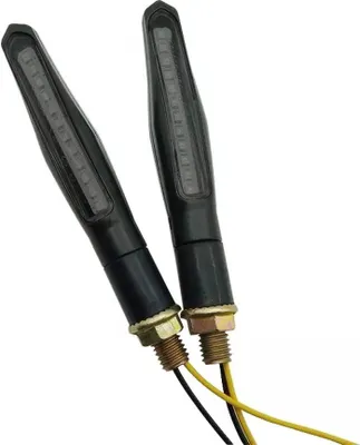 Zdjęcie produktu dla Wskaźnik świateł do jazdy LED motocykl z ECE # RV68 2 sztuki przyciemniane na czarno
