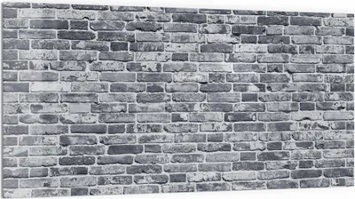 Produktbild von DEQORI Küchenrückwand Glas 100x50 cm 'Graue Ziegeltexturen' Spritzschutz Bad Rückwand Küche