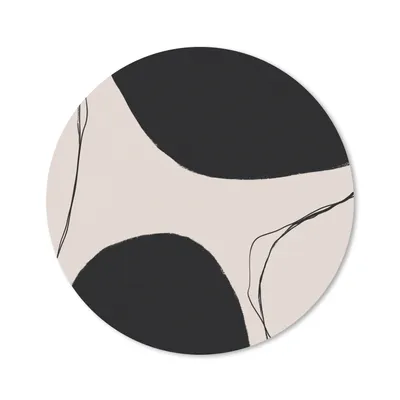 Produktbild von MuchoWow® Mauspad Mousepad Pastell - Schwarz - Minimalismus 50x50 cm - Mousepads - Maus Mat - Pad - Mausunterlage - Vinyl