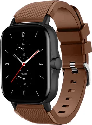 Produktbild von Strap-it Amazfit GTS 2 Silikonarmband (Kaffeebraun)