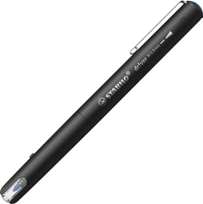 Produktbild von STABILO dr!ver, Blau, Medium, Schwarz, Tinte auf Wasserbasis, 0,8 mm, Metall
