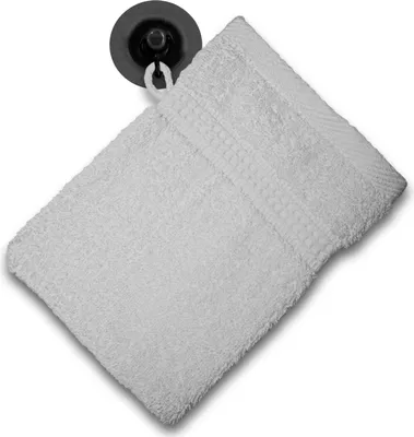 Produktbild von Waschhandschuh Waschlappen silber 16x21 cm Frottee 100% Baumwolle Frottierware