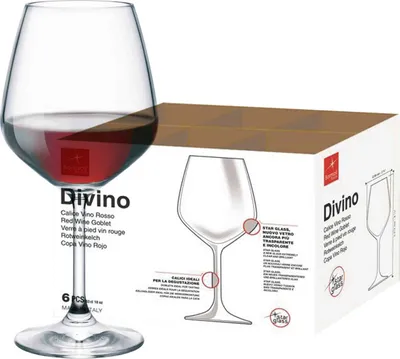 Produktbild von Bormioli Rocco 6er Pack Kelche Divino Large Tafelgläser für Rotwein 530ml