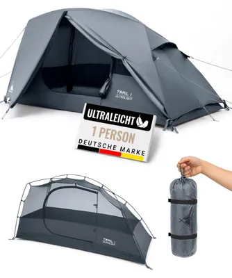 Productafbeelding van 1 & 2 personen tent - ultralicht, waterdicht 4.000 mm, compacte trekkingtent