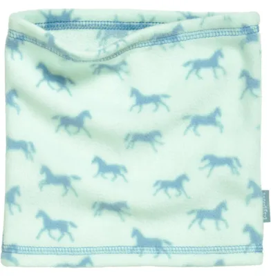 Productafbeelding van Playshoes Uni kinderfleece buisdas, winterscarf, paardenprint, one size