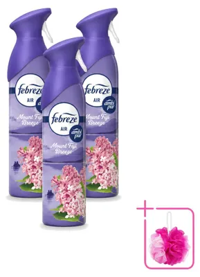 Zdjęcie produktu dla 3 sztuki sprayu do odświeżaczy powietrza Febreze, zapach Mount Fuji Breeze, pojemność 185 ml, zestaw ekonomiczny