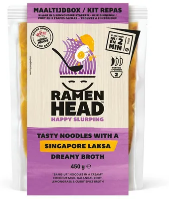 Produktbild von Ramenhead Singapore Lasaka 450g – Asiatische Instant-Nudeln, würzig & schnell