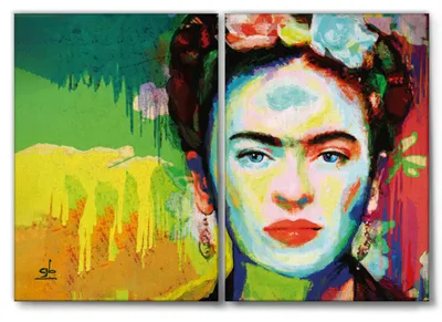 Image de Giallobus - Frida - Giallobus - 144x100cm | 2pz. x 70x100cm - Tableau - Toile
