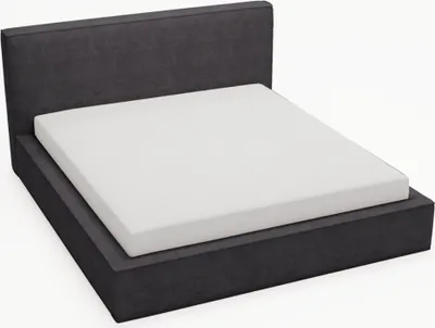 Produktbild von GRAINGOLD Polsterbett 200x200 Monaco - Doppelbett mit Bettkasten, Samtstoff & Lattenrost - Schöne Schlafzimmerbett - Graphit (Komodo 7386)