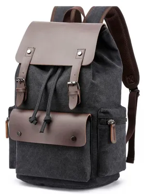 Image de Omgoods - Sac à dos en toile vintage pour un usage quotidien