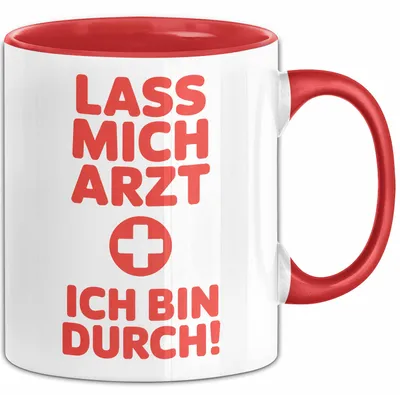 Immagine prodotto di Tazza da medico - Idea regalo divertente con la scritta "Lasciami fare il medico, ci so fare" (rossa)