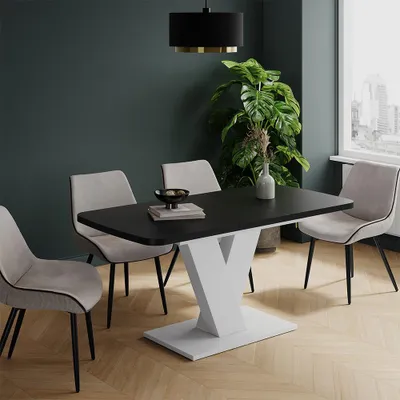 Obrázek produktu pro Jídelní stůl Vicco Fenaro Černá/bílá 120 x 80 cm roztažitelný, Model 58001