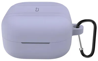 Produktbild von Silikonhülle mit Karabiner für Galaxy Buds 4 / 4 Pro, Bizon Case Headphone Silicone, Grau