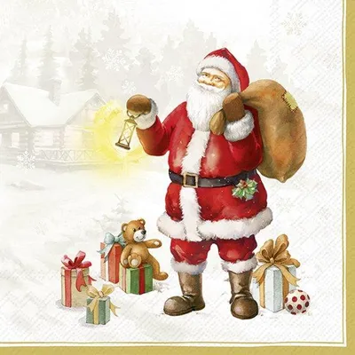 Obrázek produktu pro IHR HAPPY SANTA gold papírové ubrousky