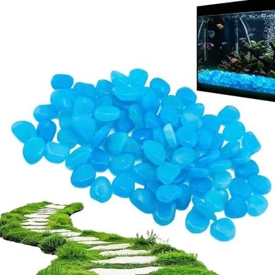 Produktbild von 300 leuchtende Dekosteine für den Garten mit realistischer Optik für Außenbereiche, Landschaftsbau, Gehwege, Terrassen, Höfe, Einfahrten und Aquarien