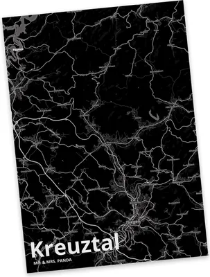 Produktbild von Mr. & Mrs. Panda bildkarte Kreuztal - Geschenk, Ansichtskarten, Kunstkarten, Stadt Dorf Karte Landkarte Map Stadtplan, Postkarte, Postkarten, Ansichtskarte, Grußkarte