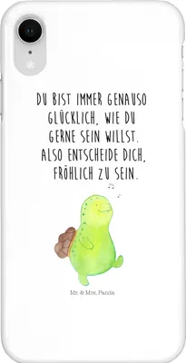 Produktbild von Mr. & Mrs. Panda Iphone XR Handyhülle Schildkröte Pfeifen - Weiß - Geschenk, Glück, Handy Case, Trennung, Lebensfreude, Premium Kunststoff, Depression, Schildkröten